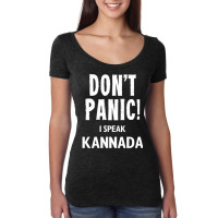 Dont Panic! I Speak Kannada Women's Triblend Scoop T-shirt | Artistshot