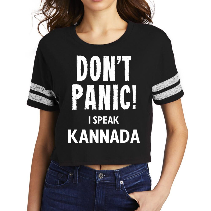 Dont Panic! I Speak Kannada Scorecard Crop Tee by cm-arts | Artistshot