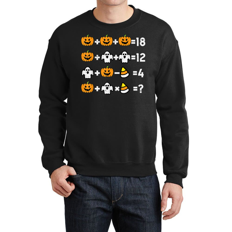 Pumpkin Ghost Equation Math Teacher Halloween Costume T Shirt Crewneck Sweatshirt by ayedencoplon | Artistshot