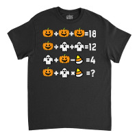 Pumpkin Ghost Equation Math Teacher Halloween Costume T Shirt Classic T-shirt | Artistshot