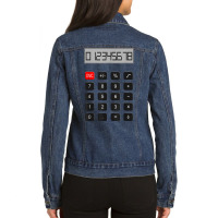 Calculator Halloween Costume Pretend I'm A Calculator T Shirt Ladies Denim Jacket | Artistshot