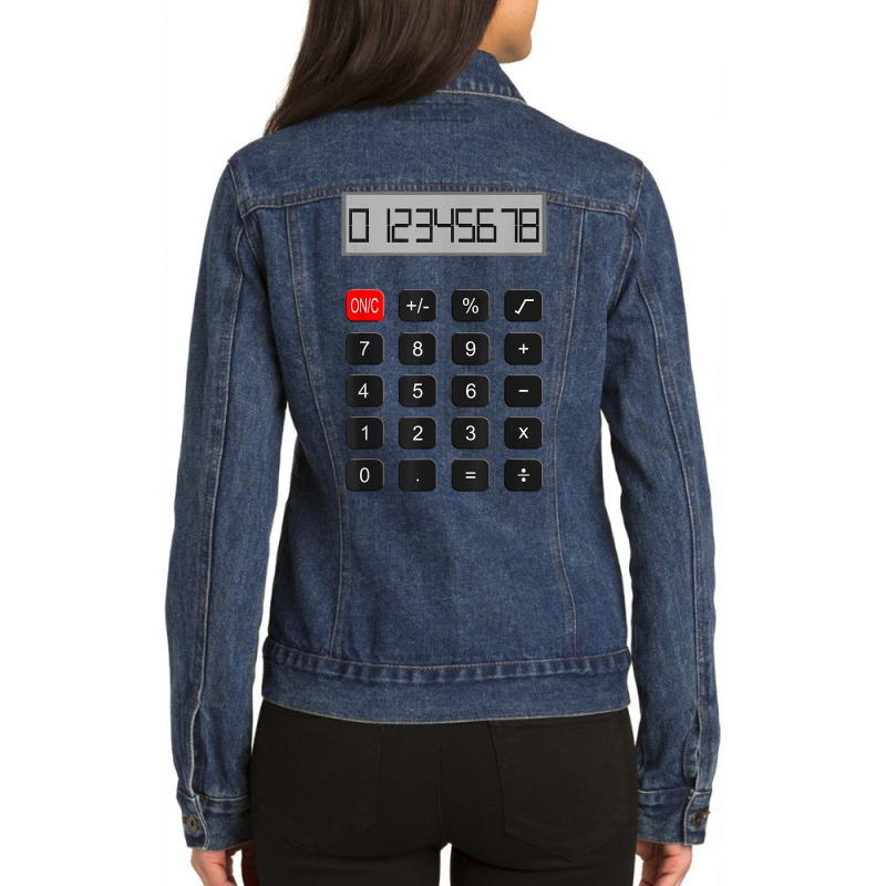 Calculator Halloween Costume Pretend I'm A Calculator T Shirt Ladies Denim Jacket by darelychilcoat1989 | Artistshot