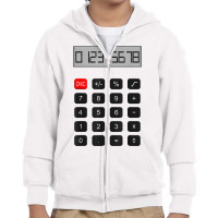 Calculator Halloween Costume Pretend I'm A Calculator T Shirt Youth Zipper Hoodie | Artistshot