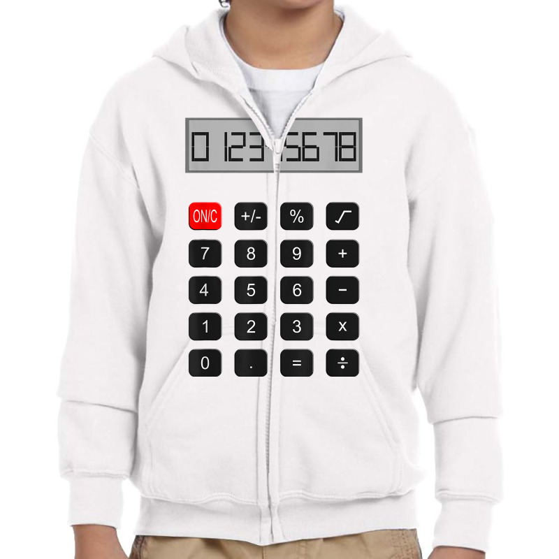 Calculator Halloween Costume Pretend I'm A Calculator T Shirt Youth Zipper Hoodie by darelychilcoat1989 | Artistshot