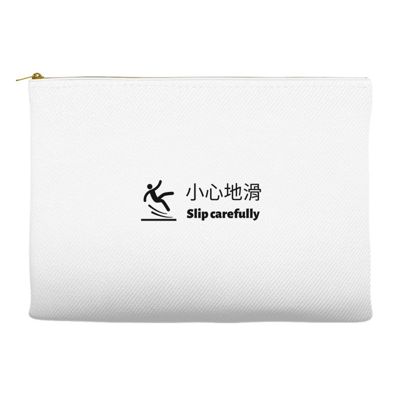 Slip Carefully Engrish Chinglish Bad Translation Accessory Pouches | Artistshot