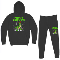 Merry Rex Mas Dinosaur Christmas Reindeer Lights Xmas Kids T Shirt Hoodie & Jogger Set | Artistshot