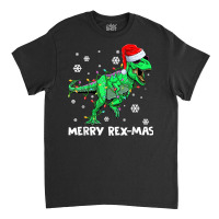 Merry Rexmas Funny Santa Dinosaur Christmas Pajamas Family T Shirt Classic T-shirt | Artistshot