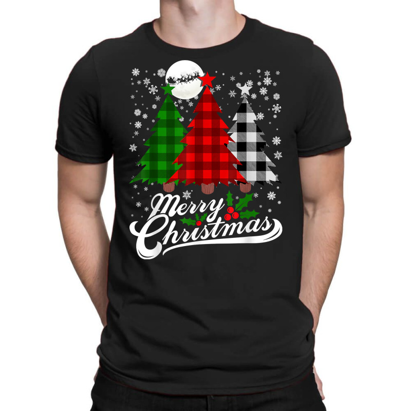 Plaid Merry Christmas Tree Buffalo Matching Family Xmas T Shirt T-shirt | Artistshot