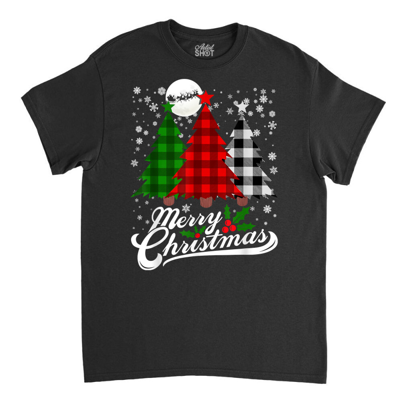 Plaid Merry Christmas Tree Buffalo Matching Family Xmas T Shirt Classic T-shirt | Artistshot