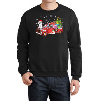 Poodle Riding Red Truck Merry Christmas Dog Lover Gifts T Shirt Crewneck Sweatshirt | Artistshot