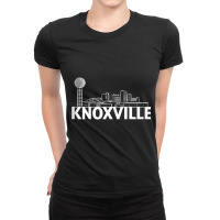 Knoxville Tennessee Usa City Skyline Silhouette Outline Tank Top Ladies Fitted T-shirt | Artistshot