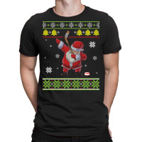 Santa Claus Dabbing Playing Hockey Around Snow Merry Xmas Long Sleeve T-shirt | Artistshot