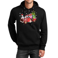 Siberian Husky Riding Red Truck Merry Christmas Dog Lover T Shirt Unisex Hoodie | Artistshot