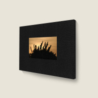 Cactus Sunrise Landscape Canvas Print | Artistshot