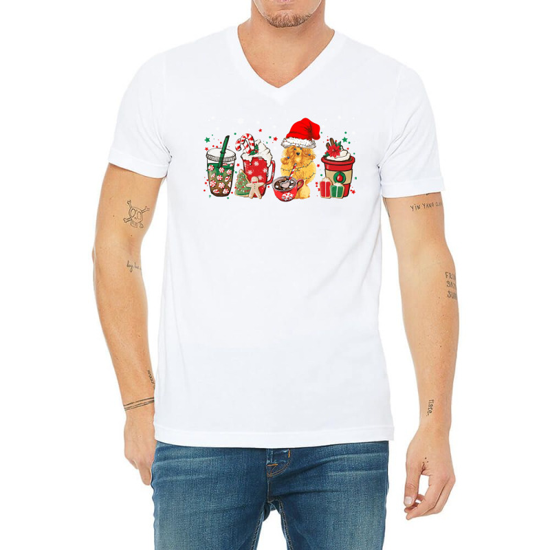 Sweets Winter Cozy Latte Christmas Coffee And Poodle Lover Sweatshirt V-neck Tee | Artistshot