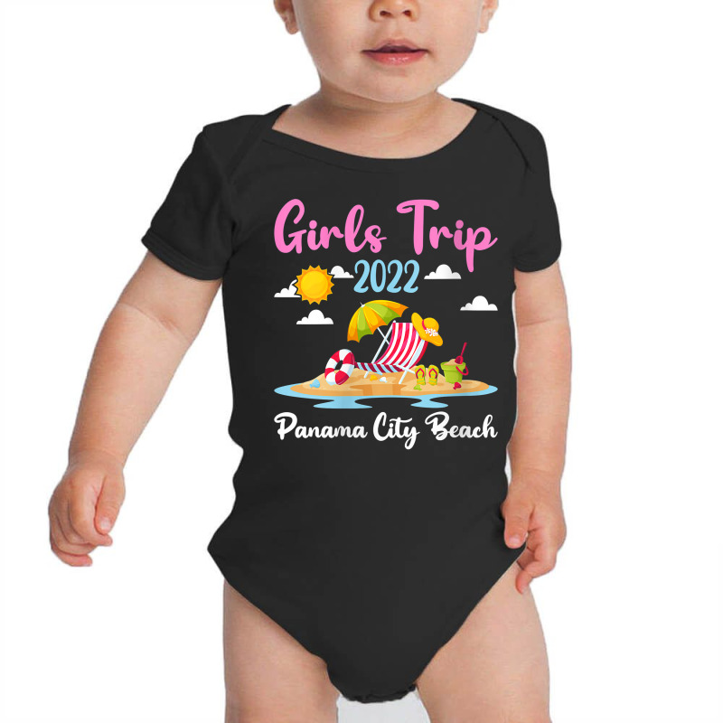 Womens Summer Vacation Girls Trip 2022 Florida Panama City Beach V Nec Baby Bodysuit by cm-arts | Artistshot