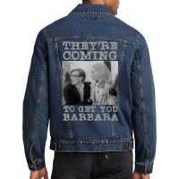 They're Coming To Get You Barbara   Zombie The Living Dead T Shirt Men Denim Jacket | Artistshot