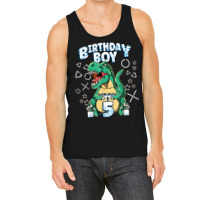 5th Birthday Boy Video Games Gamer Gaming 5 Year Old T Shirt Tank Top | Artistshot