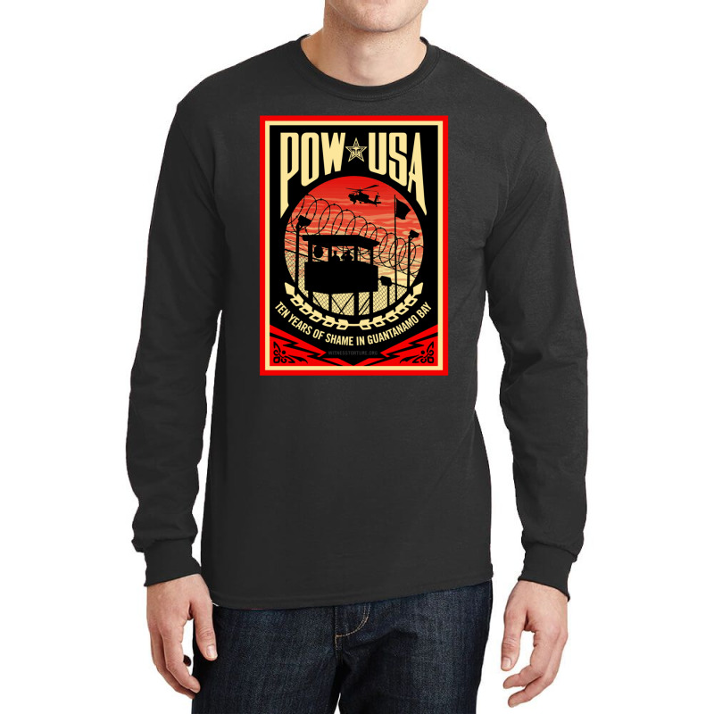 Pow Usa Guantanamo Bay Long Sleeve Shirts | Artistshot