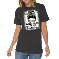 78 Years Old Messy Bun Leopard Omg It's My 78th Birthday T Shirt Vintage T-shirt | Artistshot