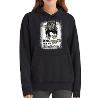 80 Years Old Messy Bun Leopard Omg It's My 80th Birthday T Shirt Vintage Hoodie | Artistshot