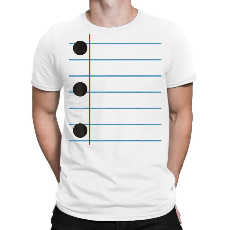 Three Hole Punch College Ruled Paper Costume T Shirt T-shirt | Artistshot