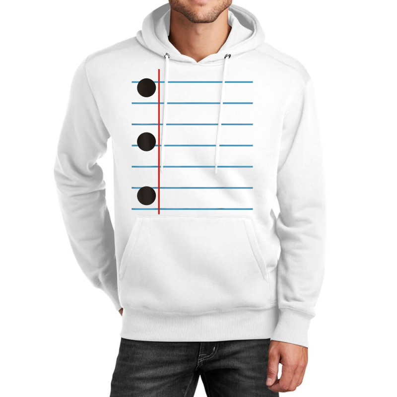 Three Hole Punch College Ruled Paper Costume T Shirt Unisex Hoodie | Artistshot