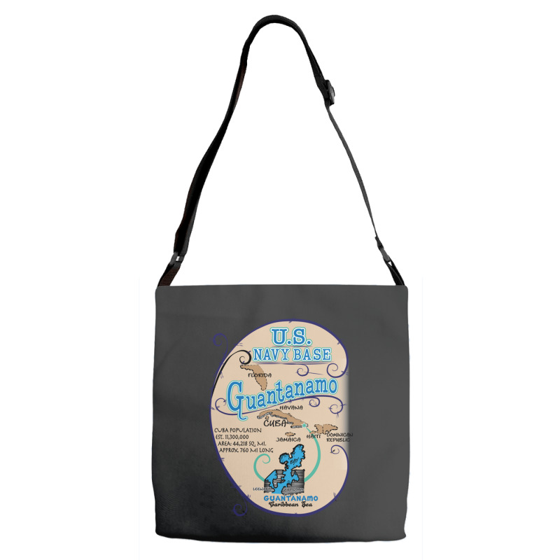 Us Navy Base Guantanamo Adjustable Strap Totes | Artistshot