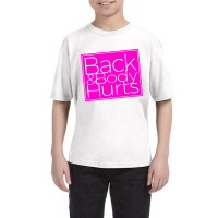 Back & Body Hurts Funny Navy Yoga Work Out Long Sleeve T Shirt Youth Tee | Artistshot