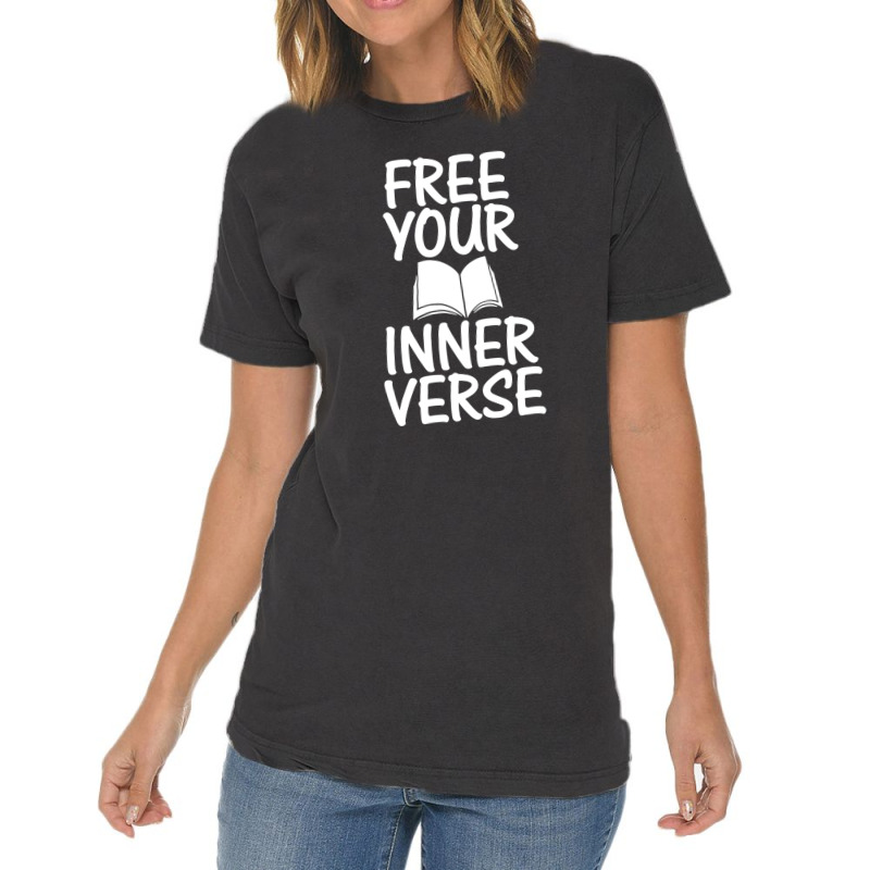 Literature Poem Lover Poetic Poetry Free Your Inner Verse Vintage T-shirt | Artistshot