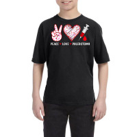 Peace Love Phlebotomy Syringe Phlebotomist Technician T Shirt Youth Tee | Artistshot