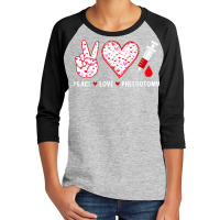 Peace Love Phlebotomy Syringe Phlebotomist Technician T Shirt Youth 3/4 Sleeve | Artistshot