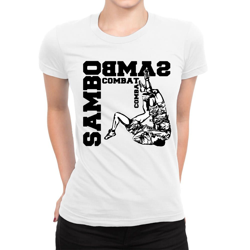 Sambo Martial Art Ladies Fitted T-Shirt by Bull Tees | Artistshot