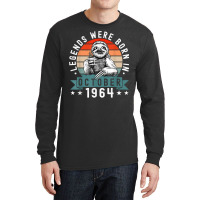 Legends Were Born In October 1964 Funny Sloth Birthday T Shirt Long Sleeve Shirts | Artistshot