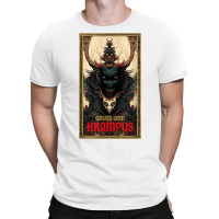 Merry Gruss Vom Krampus Greetings Tarot Christmas Devil T Shirt T-shirt | Artistshot