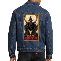 Merry Gruss Vom Krampus Greetings Tarot Christmas Devil T Shirt Men Denim Jacket | Artistshot