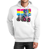 Pansexual Flag Dinosaur Monster Truck Gay Lgbt Pride T Shirt Unisex Hoodie | Artistshot