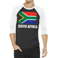 South Africa Flag Pride Patriotic Born South African Gift T Shirt 3/4 Sleeve Shirt | Artistshot