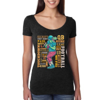 Football Dinosaur Game Day For Men Women Kids Trex Women's Triblend Scoop T-shirt | Artistshot