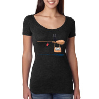 Studio Delivery Service Jiji Black Cat Anime 1 Women's Triblend Scoop T-shirt | Artistshot