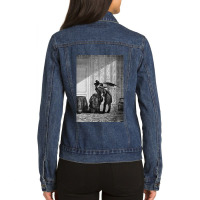 The Vampires Kiss  Max Ernst Ladies Denim Jacket | Artistshot