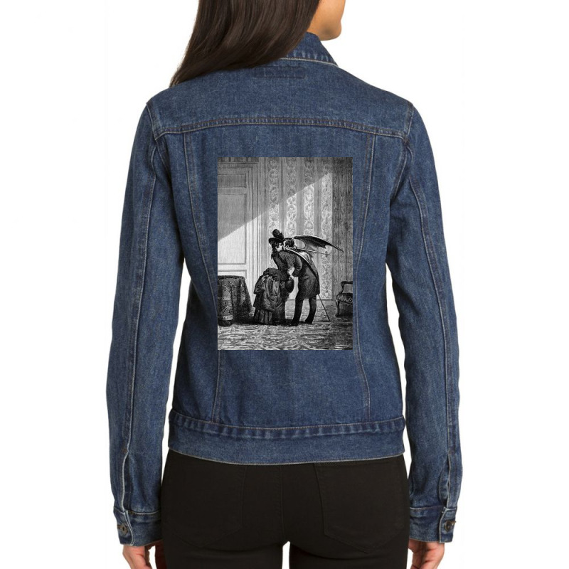 The Vampires Kiss  Max Ernst Ladies Denim Jacket by cm-arts | Artistshot