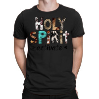 Retro Leopard Holy Spirit Activate Cowboy Rodeo Western Girl T-shirt | Artistshot