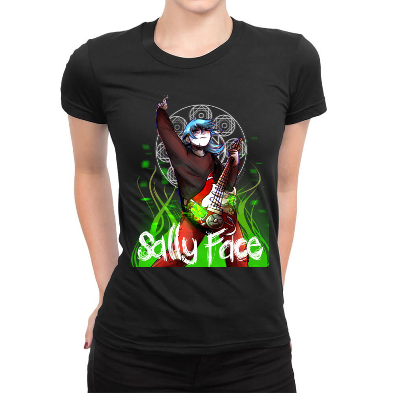 Sally Face Guitar (no Background) Premium Ladies Fitted T-Shirt by cm-arts | Artistshot