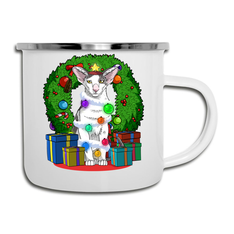 Oriental Shorthair Cat Christmas Tree X Mas Santa Long Sleeve T Shirt Camper Cup | Artistshot