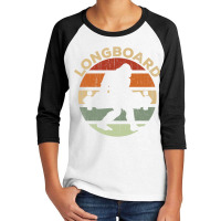 Longboard Vintage Skateboard Cool Longboarding Pullover Hoodie Youth 3/4 Sleeve | Artistshot