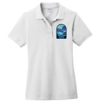 Glacier National Park Retro Ladies Polo Shirt | Artistshot