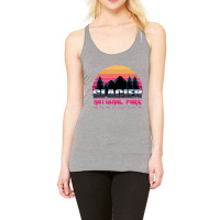 Glacier National Park With Gps Location  80s Design Racerback Tank | Artistshot