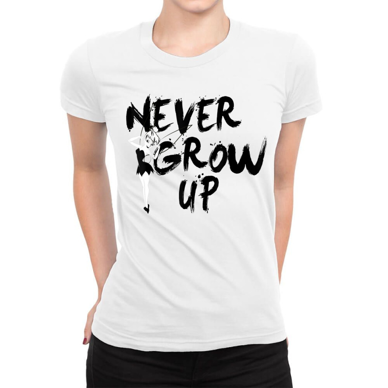 Funny Peter Pan Tinker Bell Never Grow Up Graffiti Ladies Fitted T-Shirt by CharlizeShanon | Artistshot