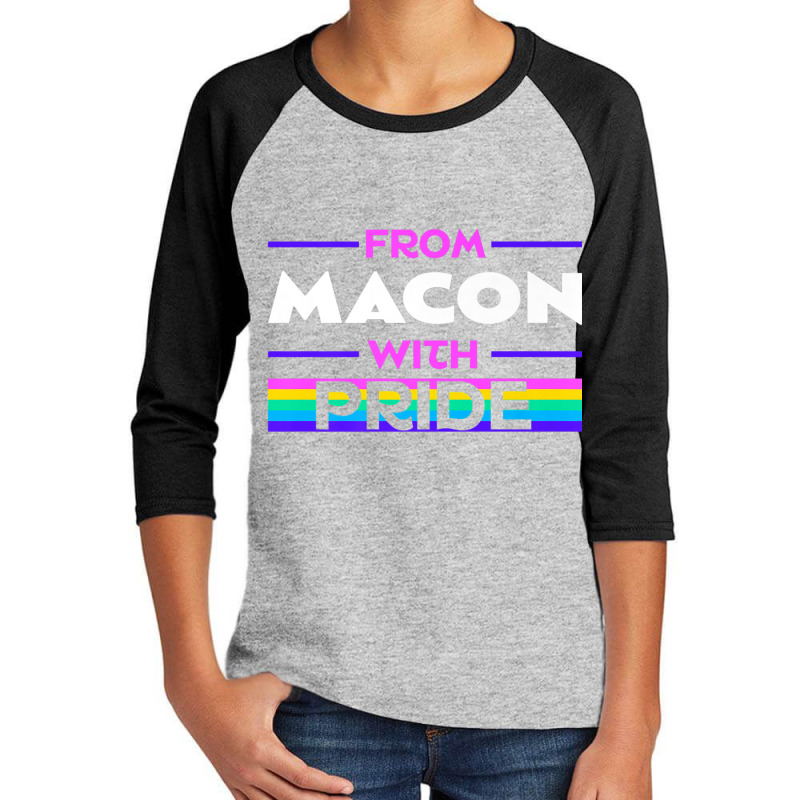 From Macon With Pride Lgbtq Sayings Lgbt Quotes Georgia Premium T Shir Youth 3/4 Sleeve by cm-arts | Artistshot